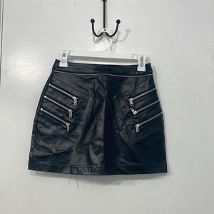 PICKUP ONLY. black leather skirt with size zippers